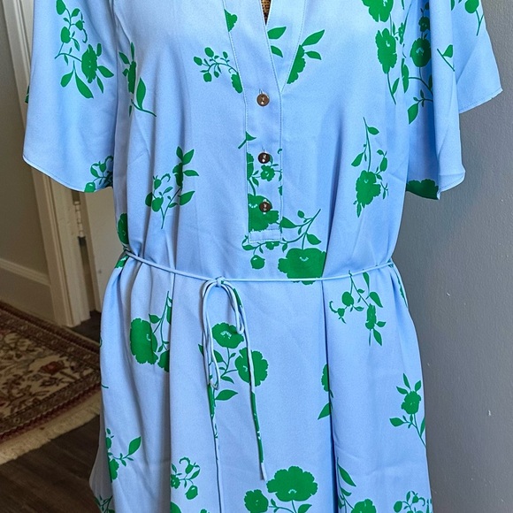 Ann Taylor Floral Split Neck Dress - Picture 5 of 11